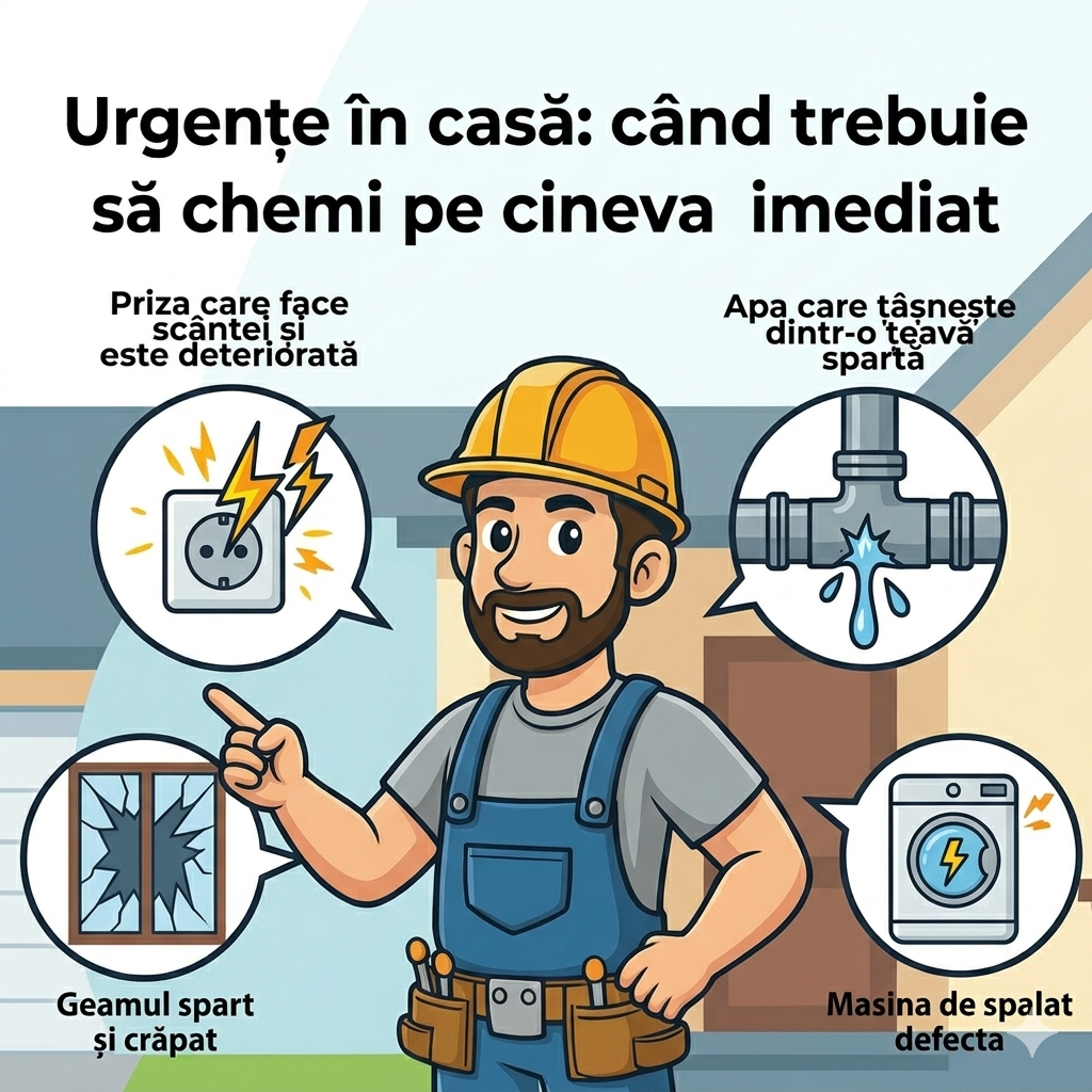 Urgențe în casă: când trebuie să chemi un meseriaș imediat mesterel